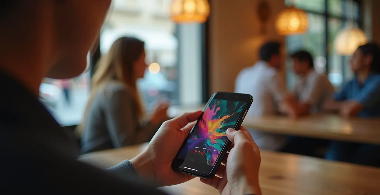 Comparación visual entre anuncio tradicional y contenido nativo en móvil